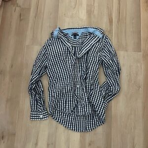Tommy Hilfiger Navy & White Gingham Button-Up Shirt